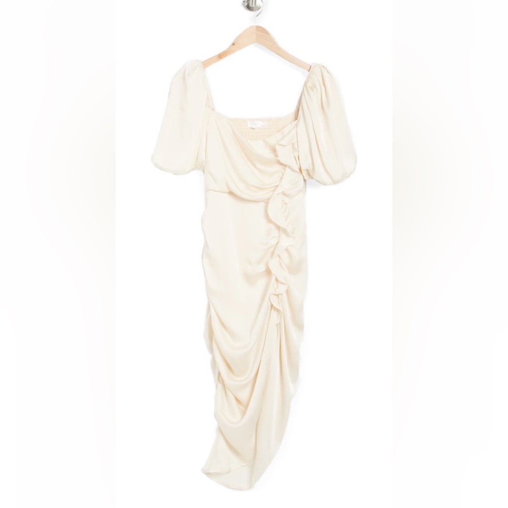ASTR the Label Emma Ruched Ruffle Midi Dress - Picture 2 of 3